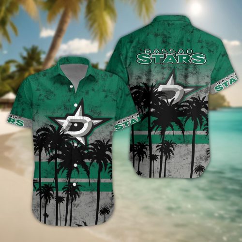 Dallas Stars 3D Button Hawaii Shirt Gift for Men Dad Father