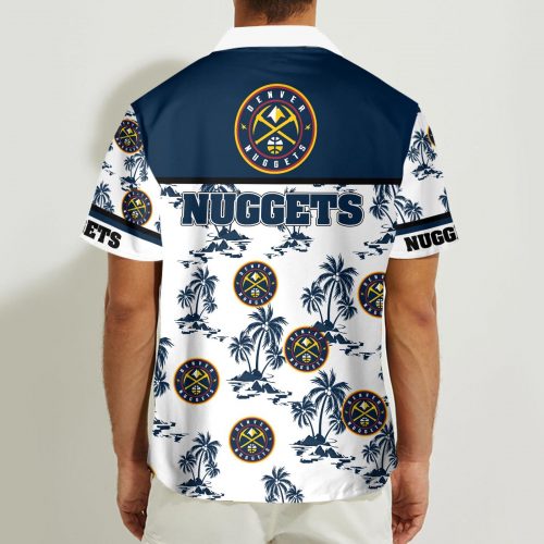 Denver Nuggets 3D Button Hawaii Shirt Gift for Men Dad Father