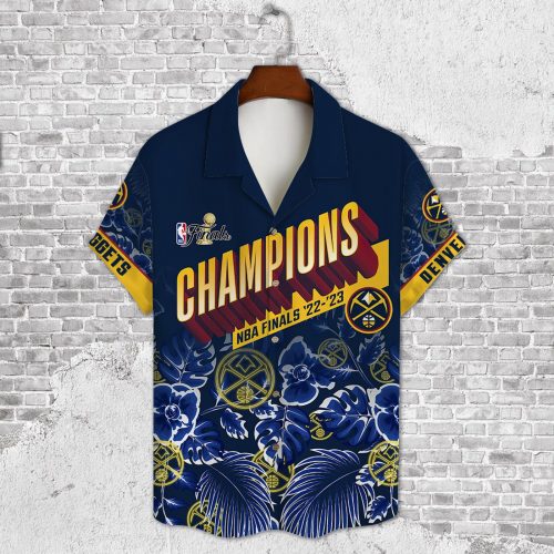 Denver Nuggets Champions 3D 3D Button 3D Button Hawaiian Shirt Gift for Men Dad Father Gift for Men Dad Father