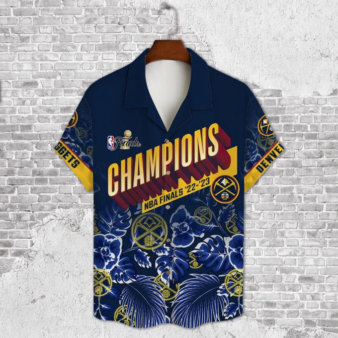 Denver Nuggets Champions 3D 3D Button 3D Button Hawaiian Shirt Gift for Men Dad Father Gift for Men Dad Father