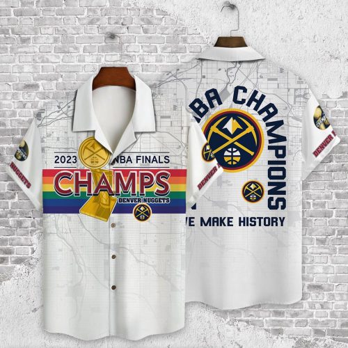 Denver Nuggets The Finals Champions 2023 Print 3D AOP 3D Button 3D Button Hawaiian Shirt Gift for Men Dad Father Gift for Men Dad Father SH1 V