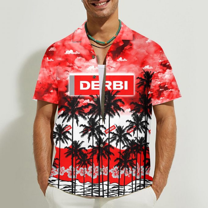 Derbi 3D Button Hawaii Shirt Gift for Men Dad Father