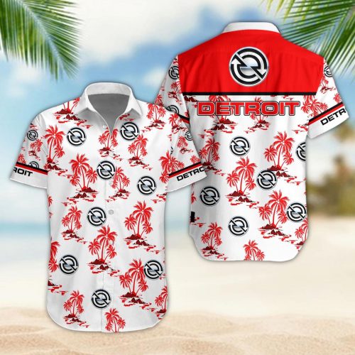 Detroit Diesel 3D Button 3D Button Hawaiian Shirt Gift for Men Dad Father Gift for Men Dad Father