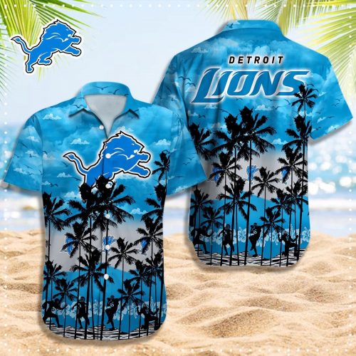 Detroit Lions 3D Button 3D Button Hawaiian Shirt Gift for Men Dad Father Gift for Men Dad Father 08