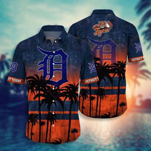 Detroit Tigers 3D Button 3D Button Hawaiian Shirt Gift for Men Dad Father Gift for Men Dad Father