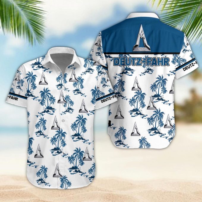 Deutz-Fahr 3D Button 3D Button Hawaiian Shirt Gift for Men Dad Father Gift for Men Dad Father