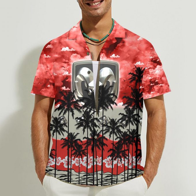 Dodge 3D Button Hawaii Shirt Gift for Men Dad Father