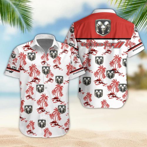 Dodge 3D Button 3D Button Hawaiian Shirt Gift for Men Dad Father Gift for Men Dad Father