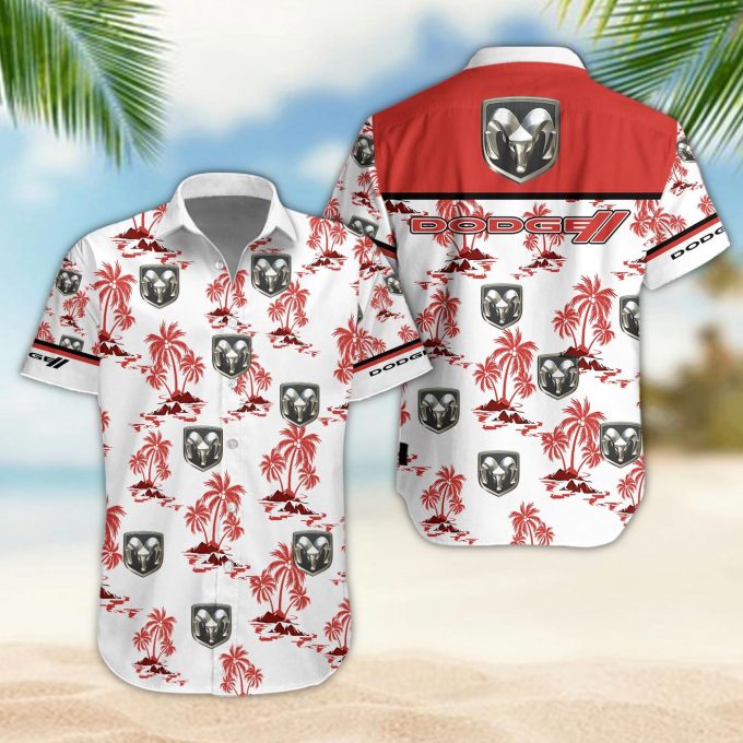 Dodge 3D Button 3D Button Hawaiian Shirt Gift for Men Dad Father Gift for Men Dad Father