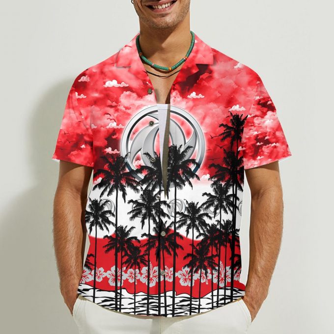 Dongfeng 3D Button Hawaii Shirt Gift for Men Dad Father