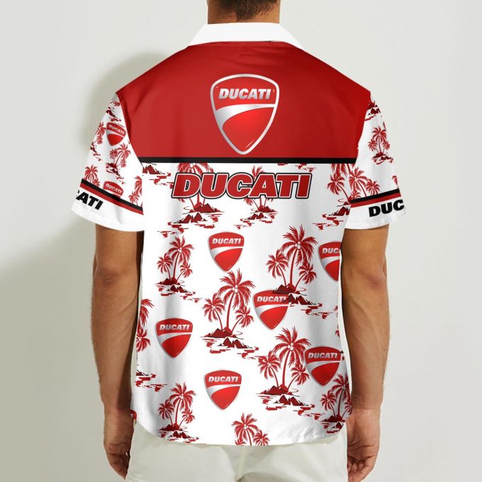 Ducati 3D Button 3D Button Hawaiian Shirt Gift for Men Dad Father Gift for Men Dad Father