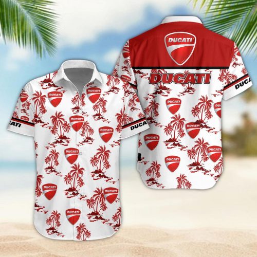 Ducati 3D Button 3D Button Hawaiian Shirt Gift for Men Dad Father Gift for Men Dad Father
