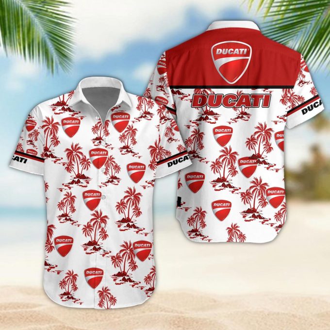 Ducati 3D Button 3D Button Hawaiian Shirt Gift for Men Dad Father Gift for Men Dad Father