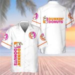 Dunkin’ Donuts 3D Button 3D Button Hawaiian Shirt Gift for Men Dad Father Gift for Men Dad Father 3HS-H9H2