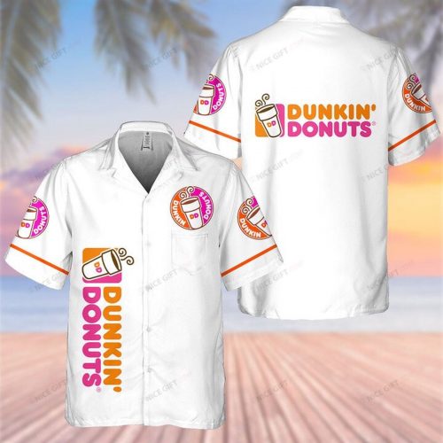 Dunkin’ Donuts 3D Button 3D Button Hawaiian Shirt Gift for Men Dad Father Gift for Men Dad Father 3HS-H9H2