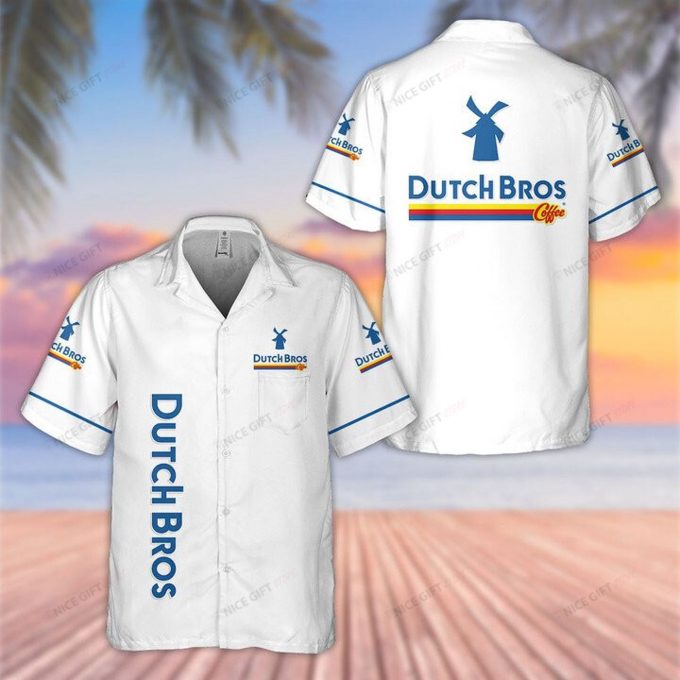 Dutch Bros. Coffee 3D Button 3D Button Hawaiian Shirt Gift for Men Dad Father Gift for Men Dad Father 3HS-V9T1