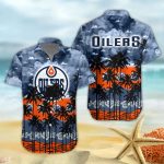 Edmonton Oilers 3D Button 3D Button Hawaiian Shirt Gift for Men Dad Father Gift for Men Dad Father
