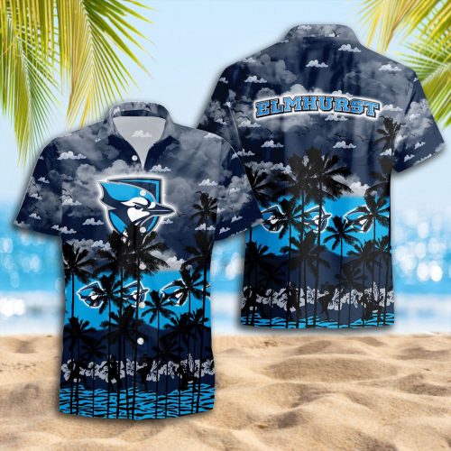Elmhurst university 3D Button 3D Button Hawaiian Shirt Gift for Men Dad Father Gift for Men Dad Father Trending Summer