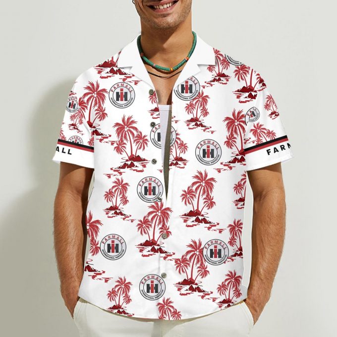 Farmall 3D Button 3D Button Hawaiian Shirt Gift for Men Dad Father Gift for Men Dad Father