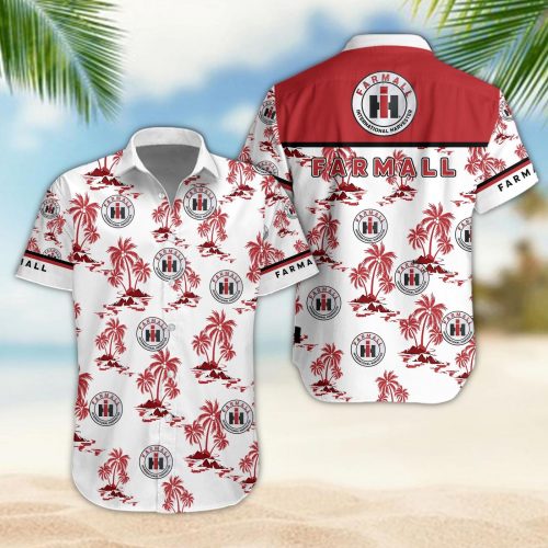 Farmall 3D Button 3D Button Hawaiian Shirt Gift for Men Dad Father Gift for Men Dad Father