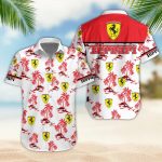 Ferrari 3D Button 3D Button Hawaiian Shirt Gift for Men Dad Father Gift for Men Dad Father