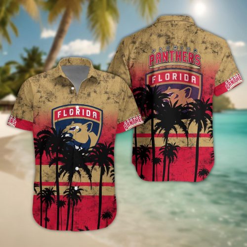 Florida Panthers 3D Button Hawaii Shirt Gift for Men Dad Father