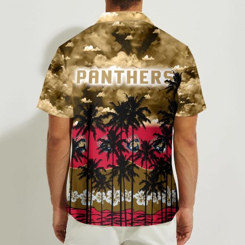 Florida Panthers 3D Button 3D Button Hawaiian Shirt Gift for Men Dad Father Gift for Men Dad Father