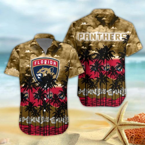 Florida Panthers 3D Button 3D Button Hawaiian Shirt Gift for Men Dad Father Gift for Men Dad Father
