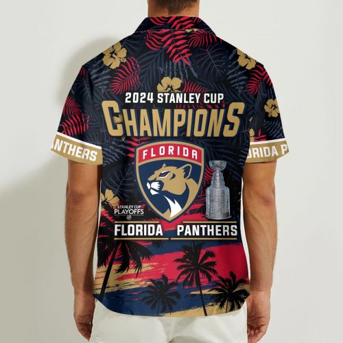 Florida Panthers  Stanley Cup Champions 3D Button 3D Button Hawaiian Shirt Gift for Men Dad Father Gift for Men Dad Father