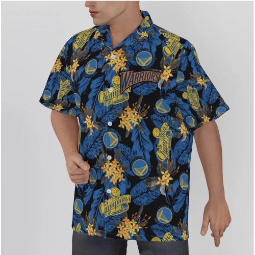 Golden State Warriors Tropical Art The City 3D 3D Button 3D Button Hawaiian Shirt Gift for Men Dad Father Gift for Men Dad Father