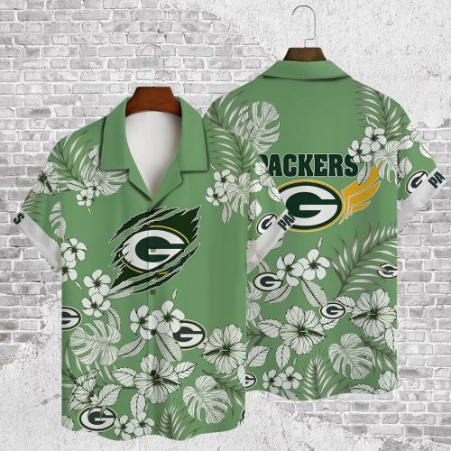 Green Bay Packers 2023 AOP 3D Button 3D Button Hawaiian Shirt Gift for Men Dad Father Gift for Men Dad Father V27