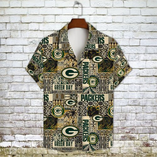 Green Bay Packers 2023 AOP 3D Button 3D Button Hawaiian Shirt Gift for Men Dad Father Gift for Men Dad Father V7