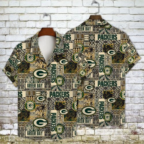 Green Bay Packers 2023 AOP 3D Button 3D Button Hawaiian Shirt Gift for Men Dad Father Gift for Men Dad Father V7