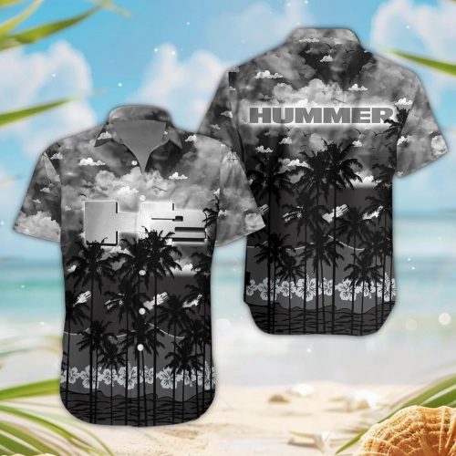 H2 Hummer 3D Button Hawaii Shirt Gift for Men Dad Father