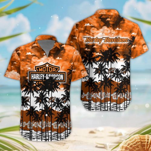 Harley-Davidson 3D Button Hawaii Shirt Gift for Men Dad Father
