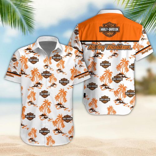 Harley-Davidson 3D Button 3D Button Hawaiian Shirt Gift for Men Dad Father Gift for Men Dad Father
