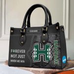 Hawaii Rainbow Warriors Forever Not Just When We Win Leather Hand Bag