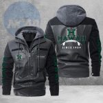 Hawaii Rainbow Warriors Leather Biker Jacket