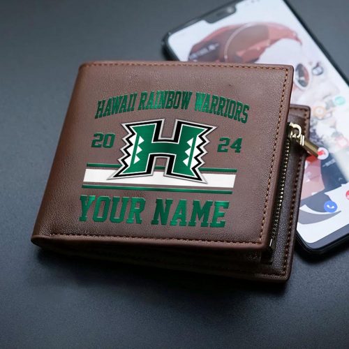 Hawaii Rainbow Warriors Men Leather Wallet
