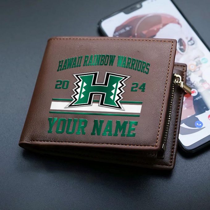 Hawaii Rainbow Warriors Men Leather Wallet