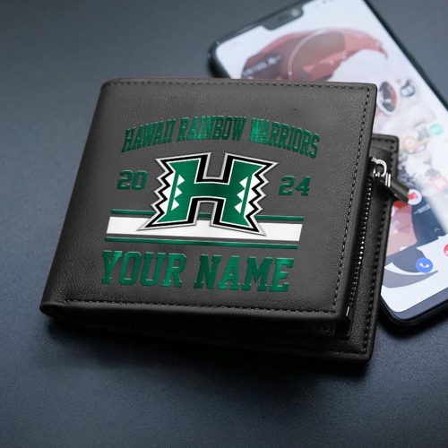 Hawaii Rainbow Warriors Men Leather Wallet