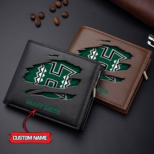 Hawaii Rainbow Warriors Men’s Leather Wallet