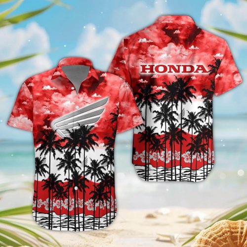 Honda 3D Button Hawaii Shirt Gift for Men Dad Father