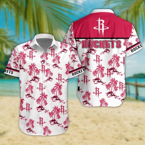 Houston Rockets 3D Button Hawaii Shirt Gift for Men Dad Father