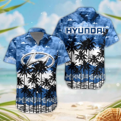 Hyundai 3D Button Hawaii Shirt Gift for Men Dad Father