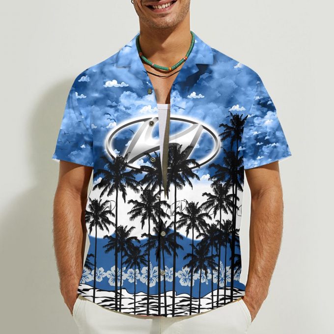 Hyundai 3D Button Hawaii Shirt Gift for Men Dad Father