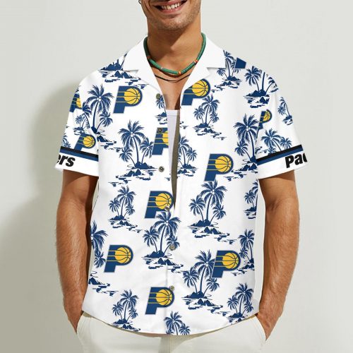 Indiana Pacers 3D Button Hawaii Shirt Gift for Men Dad Father