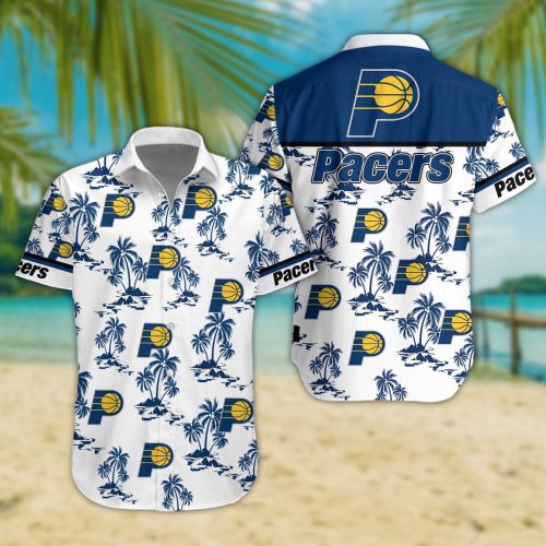 Indiana Pacers 3D Button Hawaii Shirt Gift for Men Dad Father