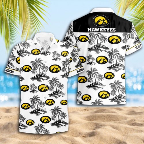 Iowa Hawkeyes 3D Button Hawaii Shirt Gift for Men Dad Father