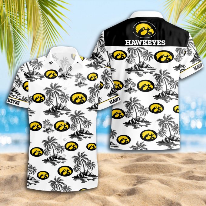 Iowa Hawkeyes 3D Button Hawaii Shirt Gift for Men Dad Father